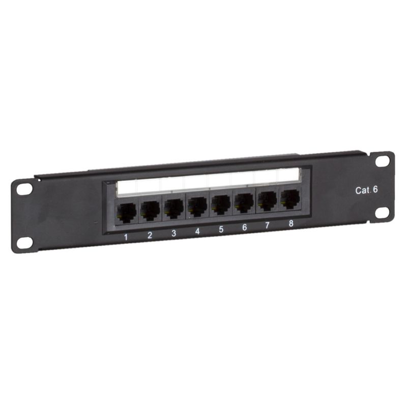 10 Inch CAT6 UTP patch panel - 8 ports