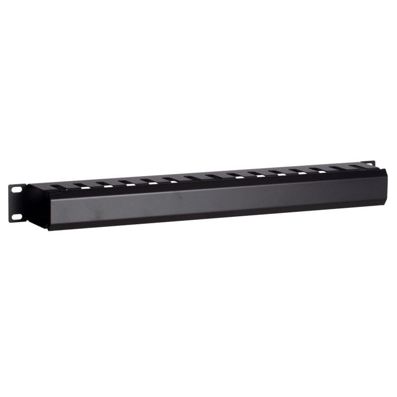 1U 19 inch metal cable tray with sliding cover