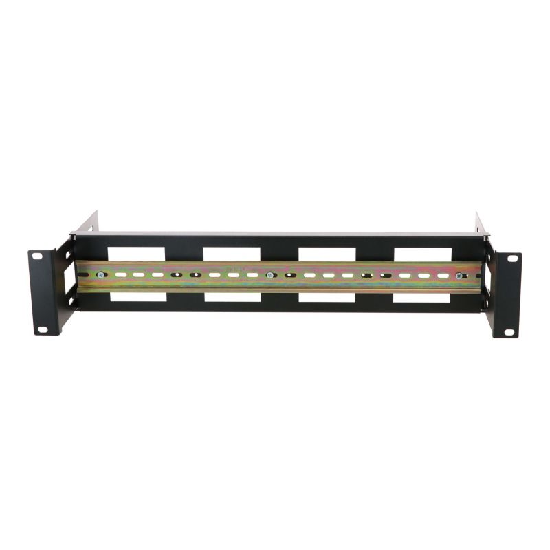 2U DIN rail for 19-inch racks - adjustable in depth