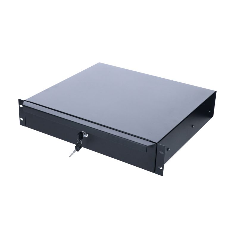 19 inch lockable metal drawer - 2U