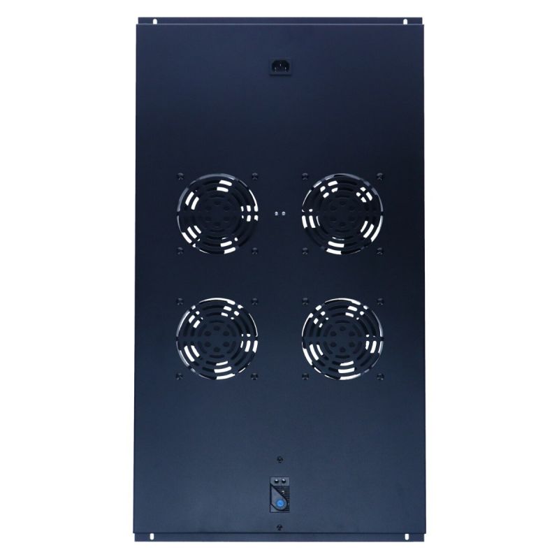 Fan set with 4 fans and thermostat suitable for 1000mm deep server racks