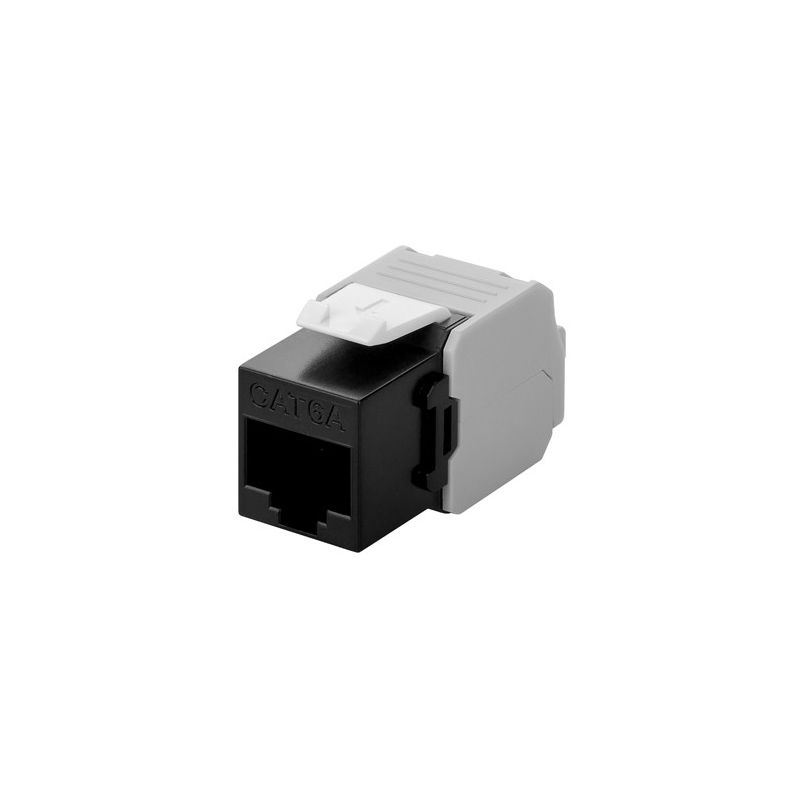 CAT6a UTP Keystone Connector - Toolless - black