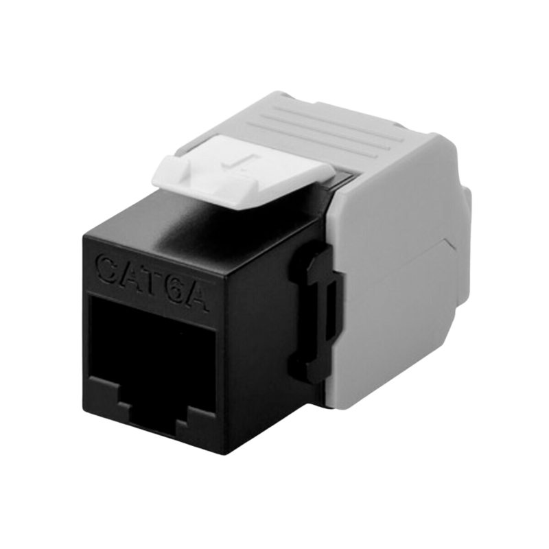 CAT6a UTP Keystone Connector - Toolless - black