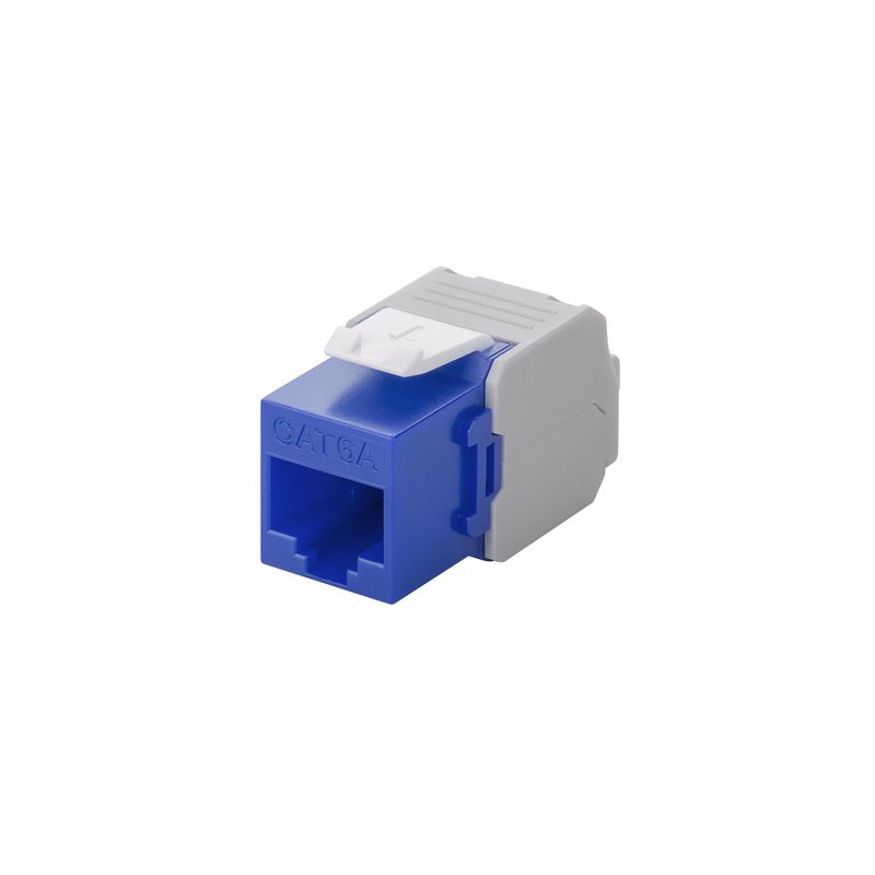 CAT6a UTP Keystone Connector - Toolless - blue