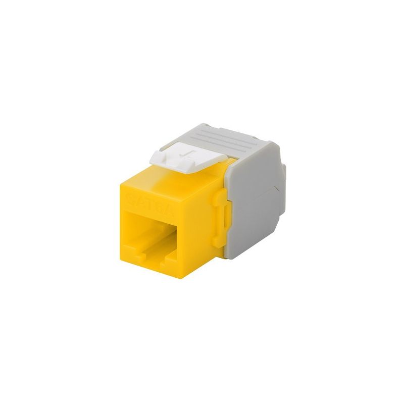 CAT6a UTP Keystone Connector - Toolless - yellow