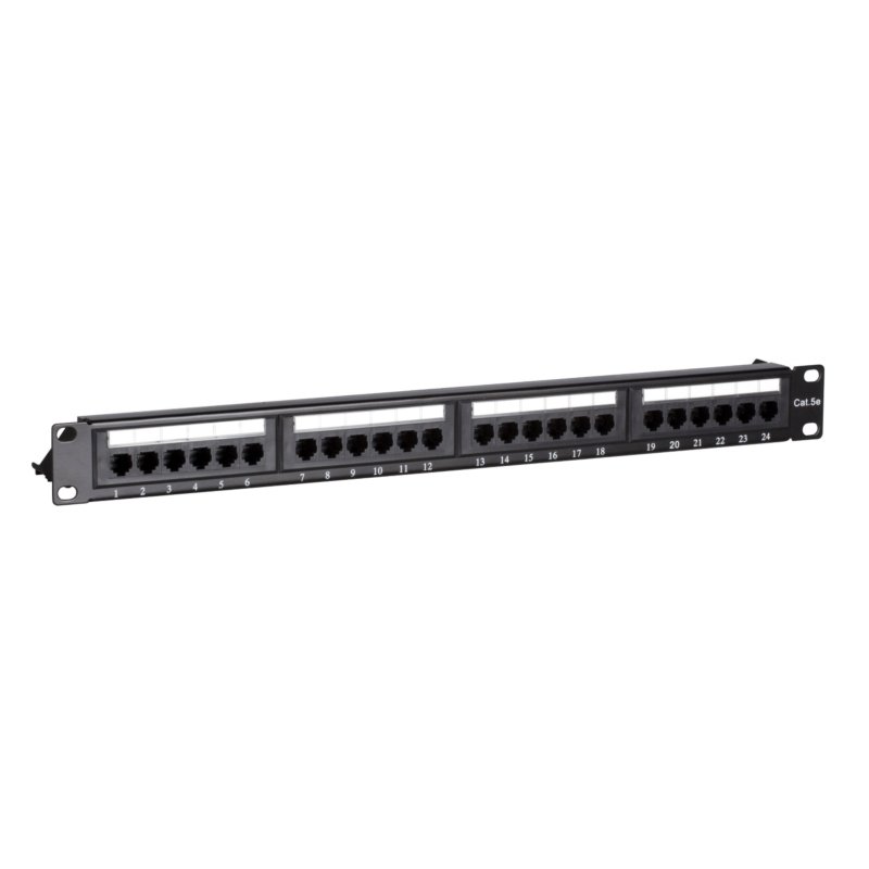 CAT5e UTP patch panel - 24 ports