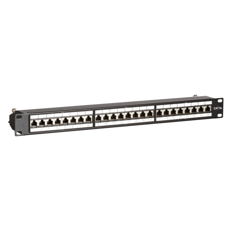 CAT6a STP patch panel - 24 ports