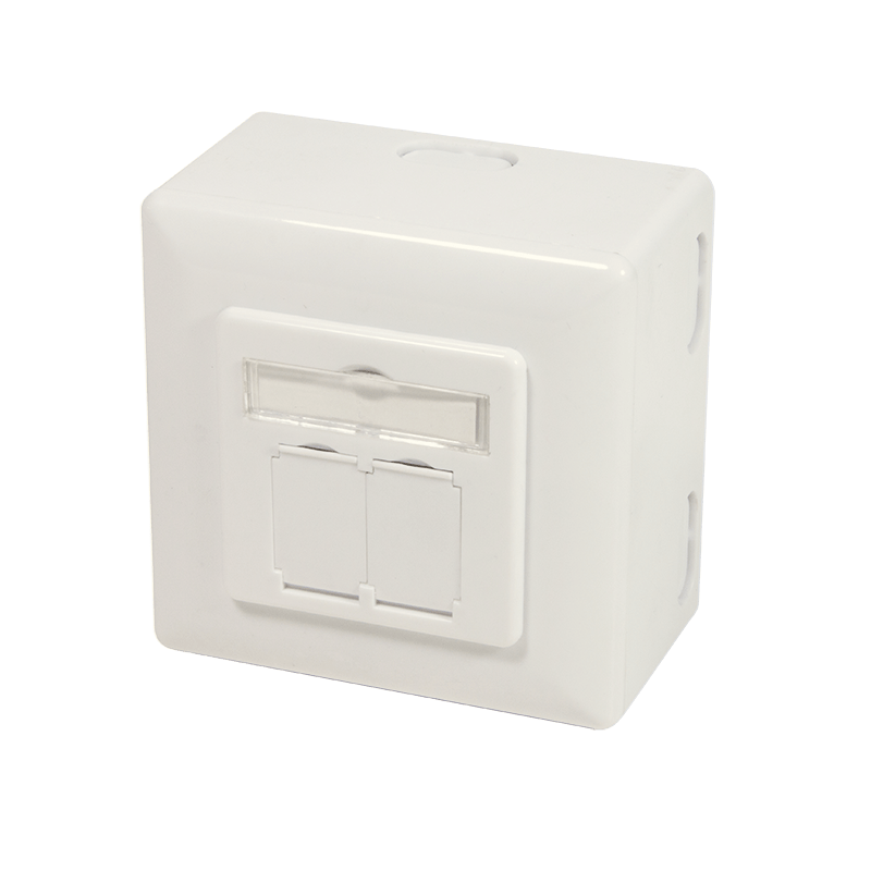 CAT6a UTP / STP surface mounted scoket, ivory