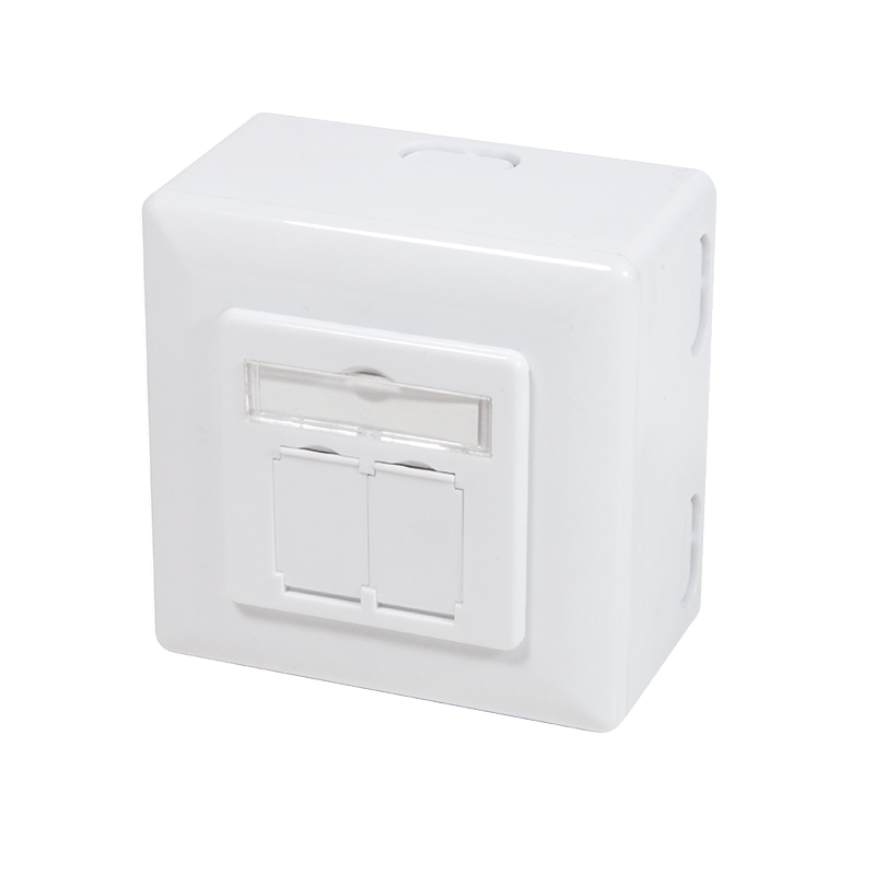 CAT6a UTP / STP surface mounted socket, white