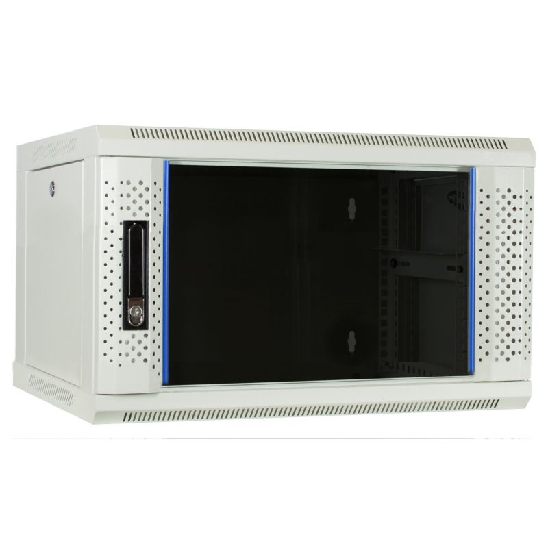 4U white wall mount server rack with glass door 600x450x280mm (WxDxH)