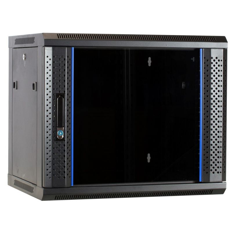 9u Wall Mount Rack With Glass Door