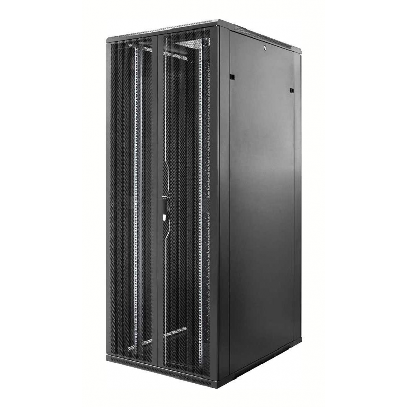 47U server rack with perforated split door front and back 800x1000x2200mm (WxDxH)