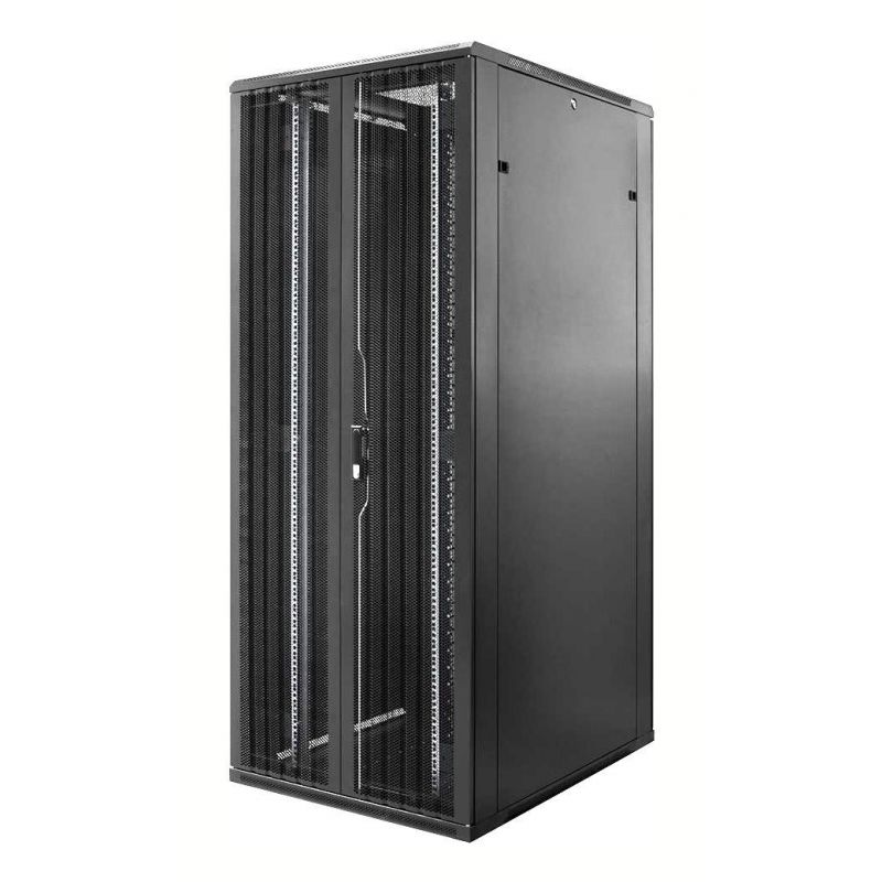 47U server rack with perforated split doors front and back 800x800x2200mm (WxDxH)