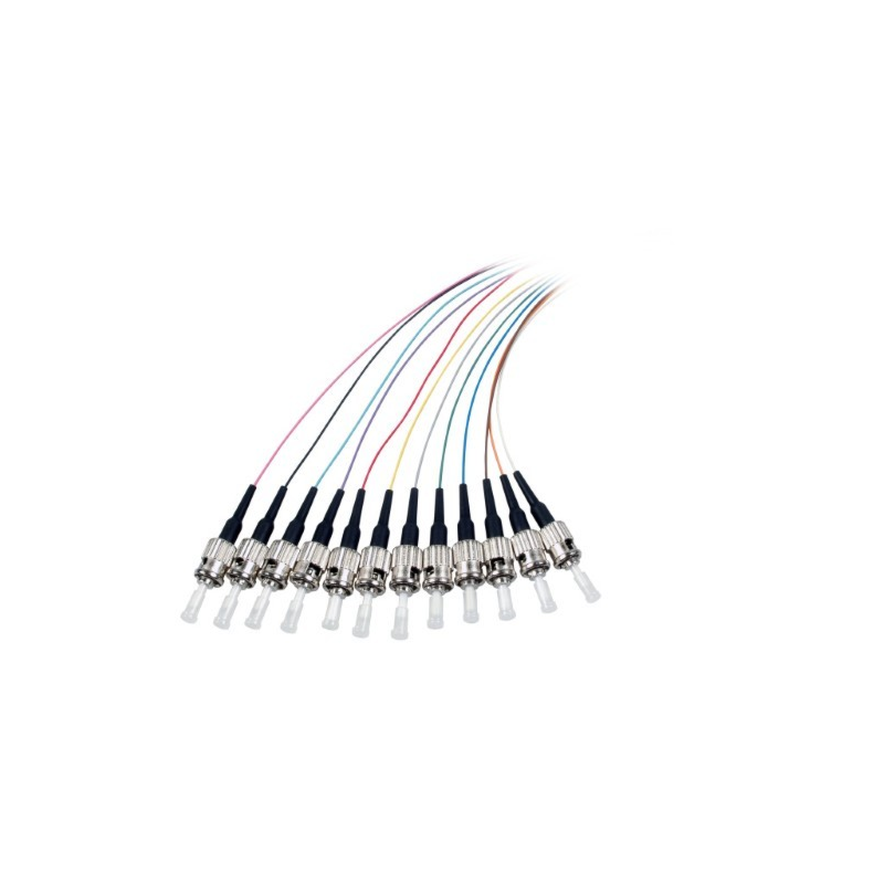 OM4 fibre optic pigtail coloured set ST - 12 pieces