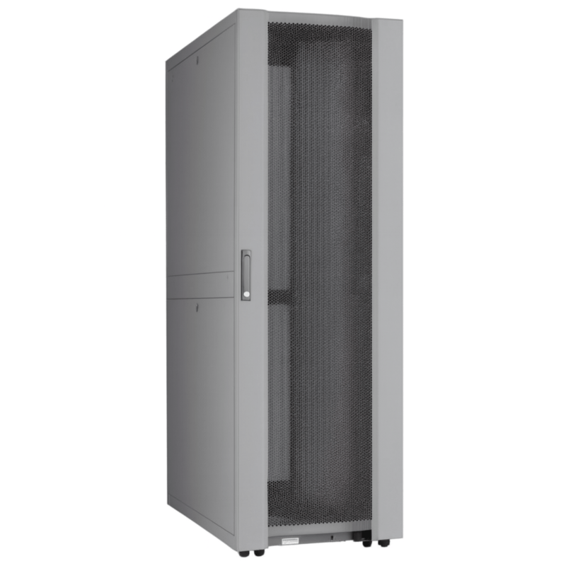 48U Datacenter server rack with perforated door 600x1000x2250mm (WxDxH) Grey