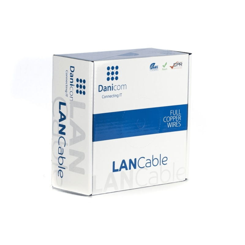 DANICOM CAT7 S/FTP 50m outdoor cable on a reel - solid - PE (Fca)