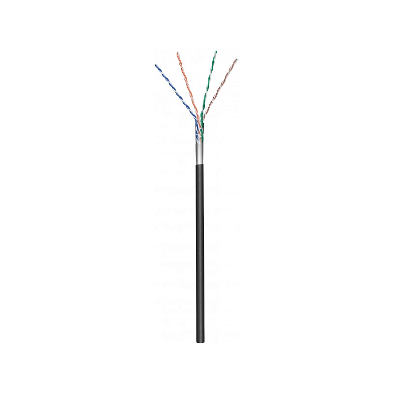 CAT5e F/UTP 100m outdoor cable on a reel stranded black CCA