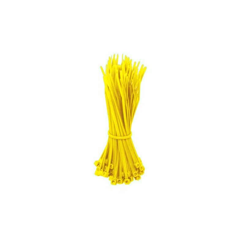 Cable ties 200mm yellow - 100 pieces