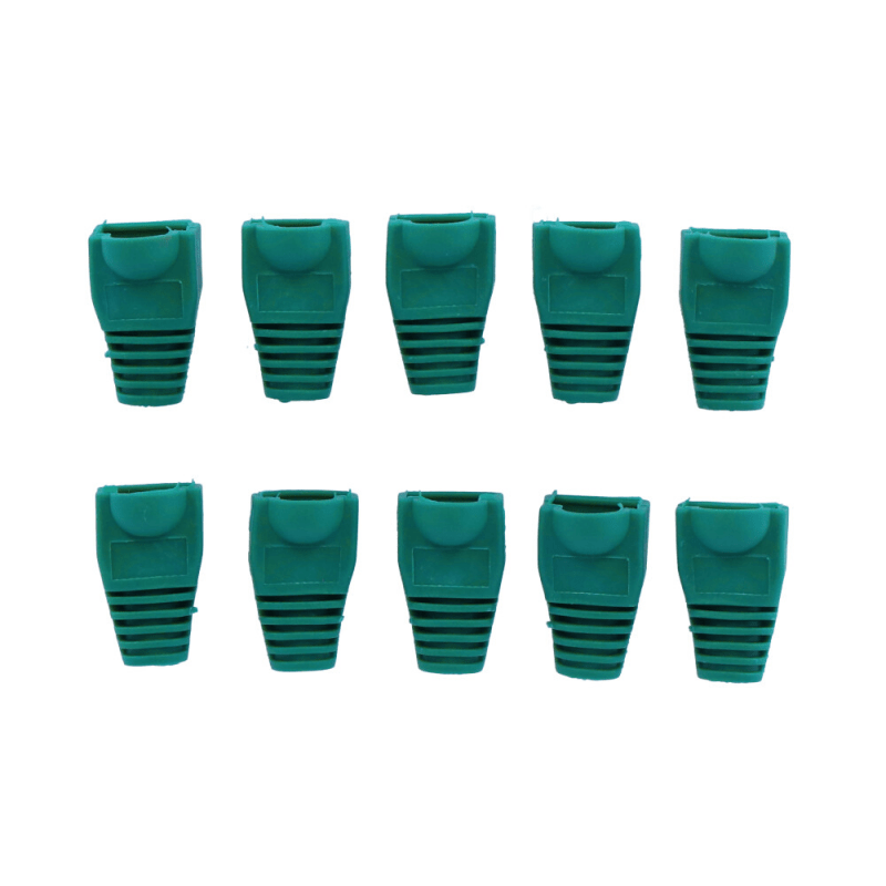 RJ45 plug boot green 10 pieces