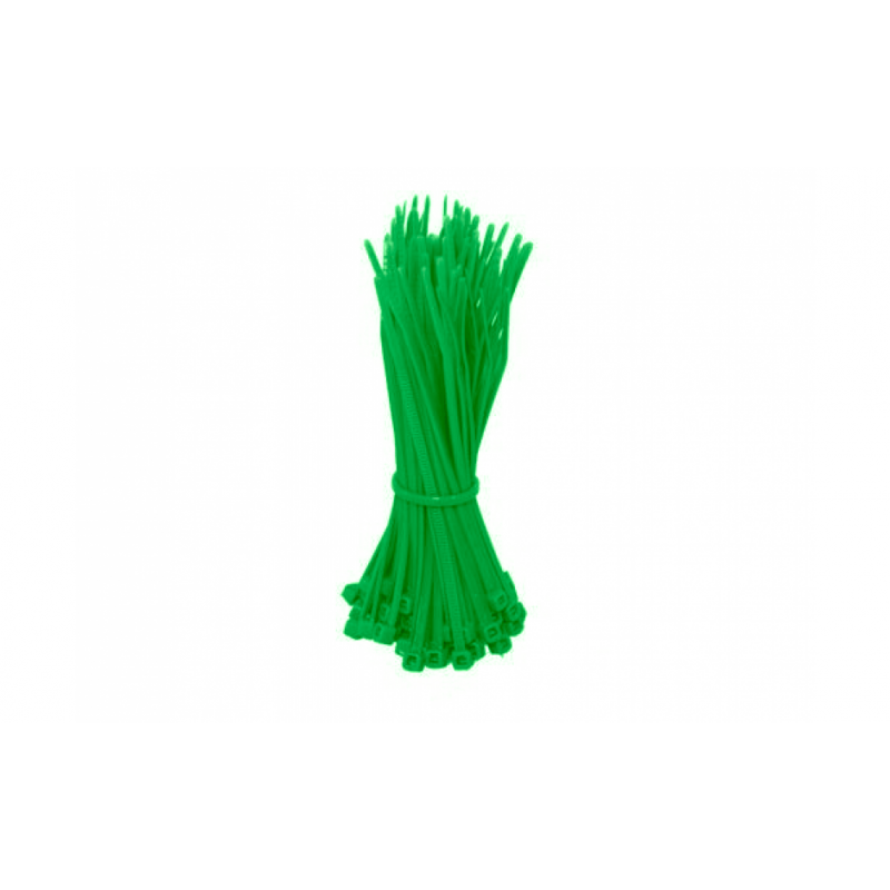 Cable ties 140mm green - 100 pieces