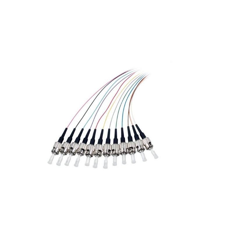 OM4 fibre optic pigtail coloured set ST - 12 pieces