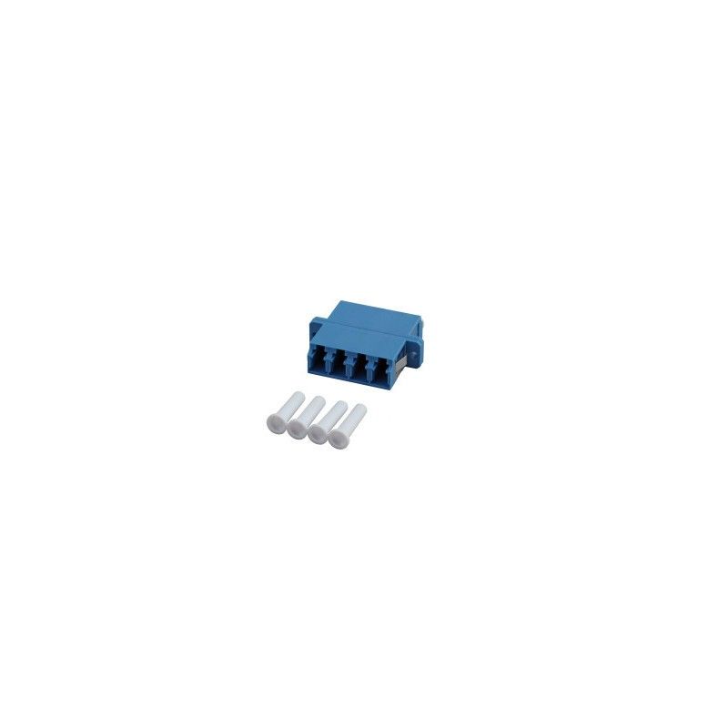 Singlemode coupler 4-way LC-LC quad blue