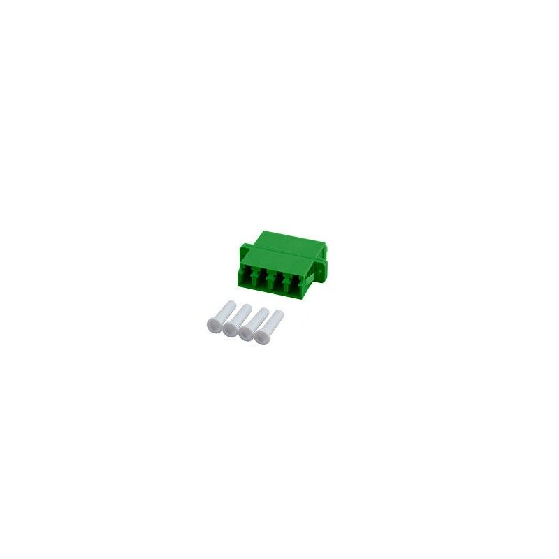 Singlemode coupler 4-way LC-LC quad green