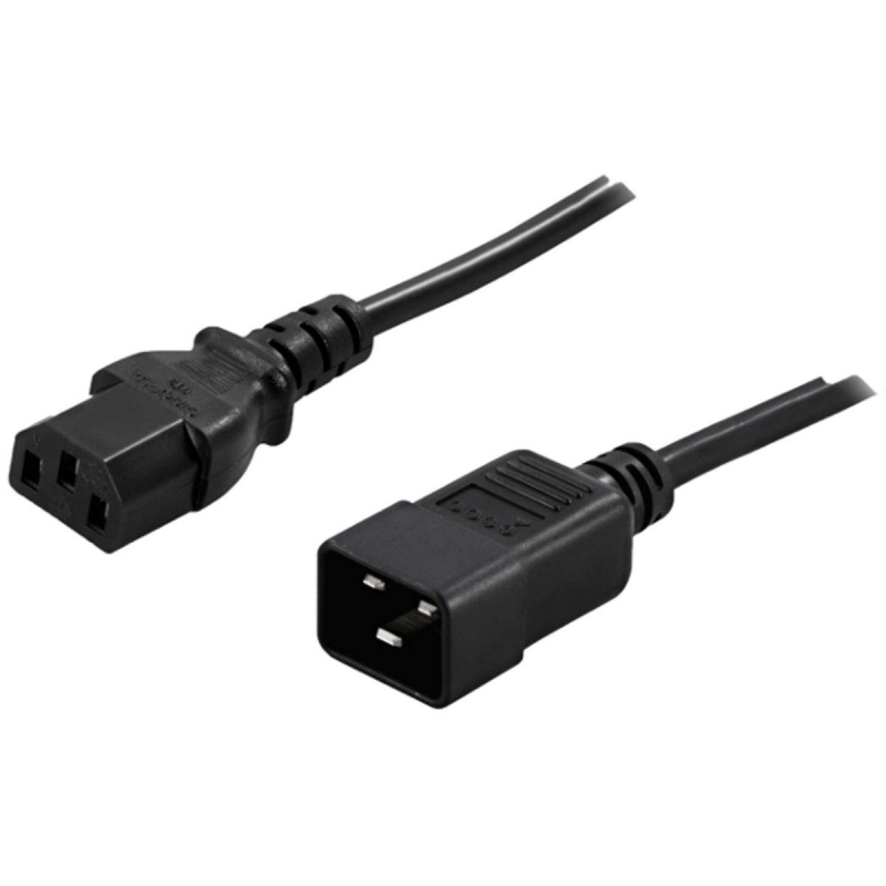 Power cable C13 to C20 1,80m black