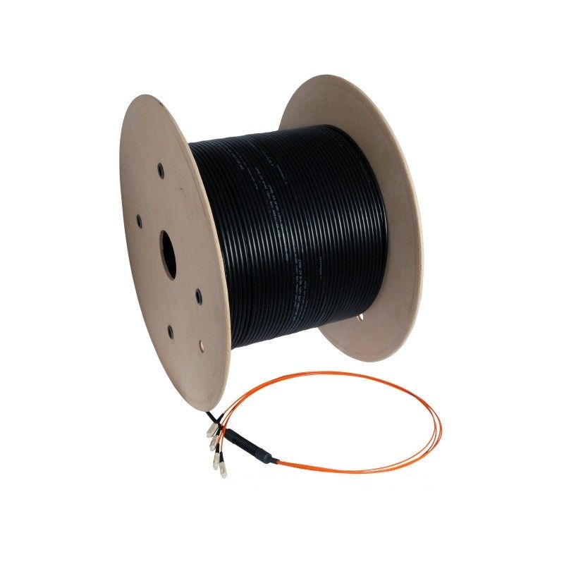 OM2 fibre optic cable custom made 8 fibres incl. connectors