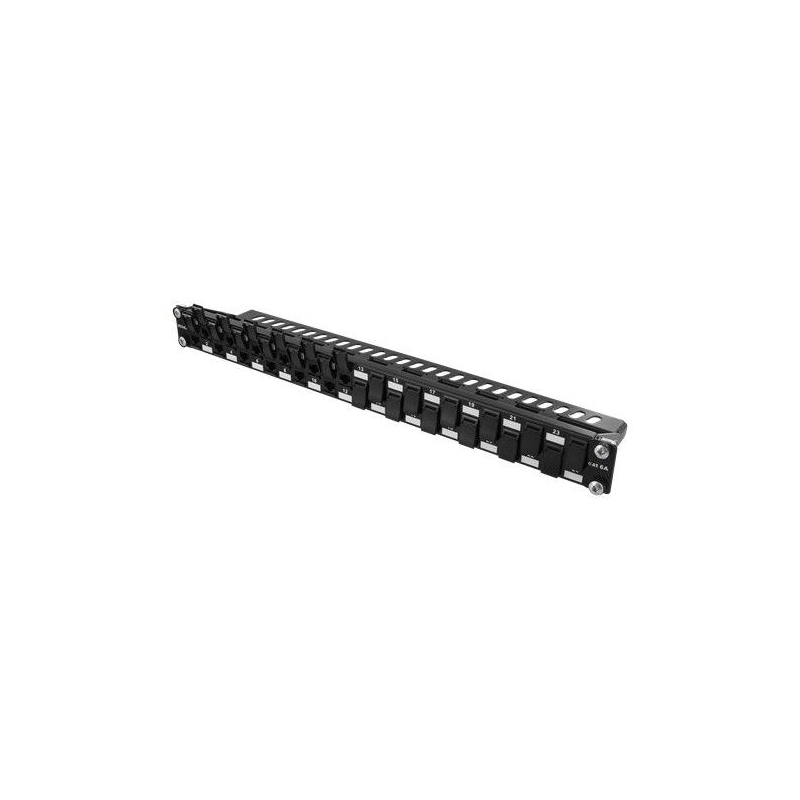 CAT6a UTP patch panel with LSA keystones- 24 ports