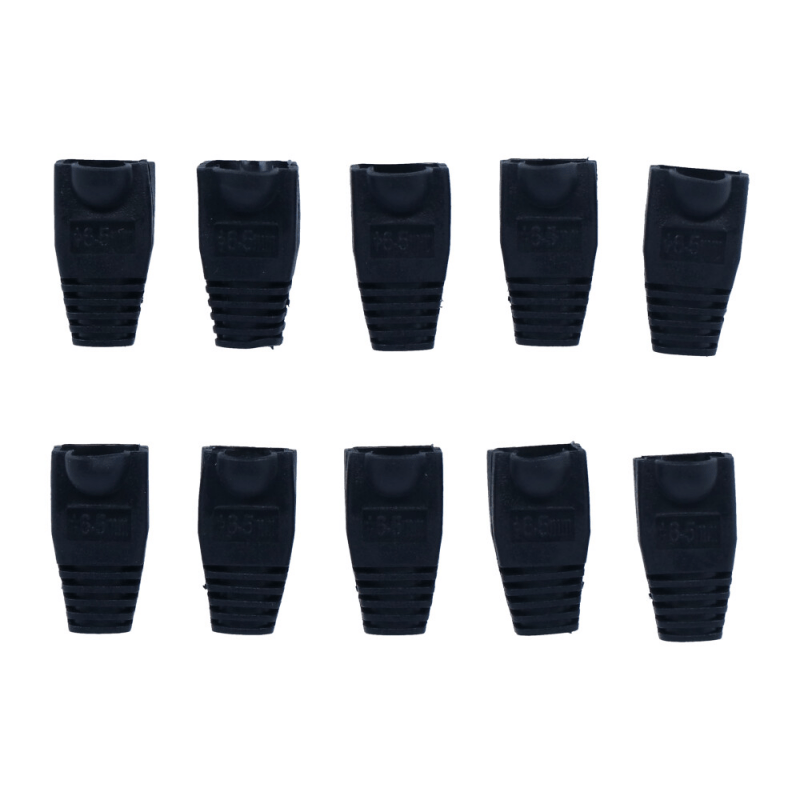 RJ45 plug boot black 10 pieces
