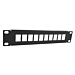 UTP patch panel for keystones - 10 ports