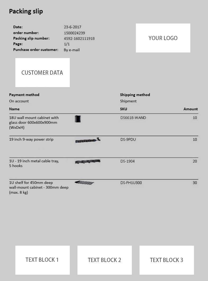 create a customer specific packing slip for your orders create a packing slip